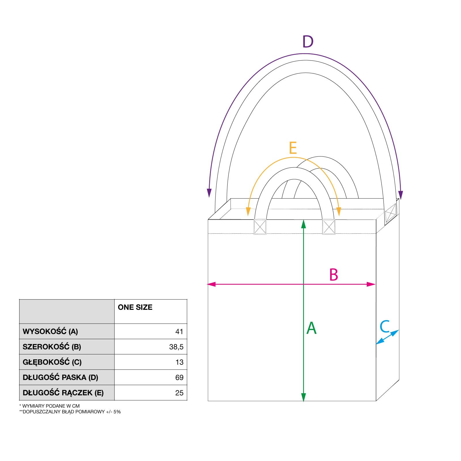 torba wymiary Spadiora