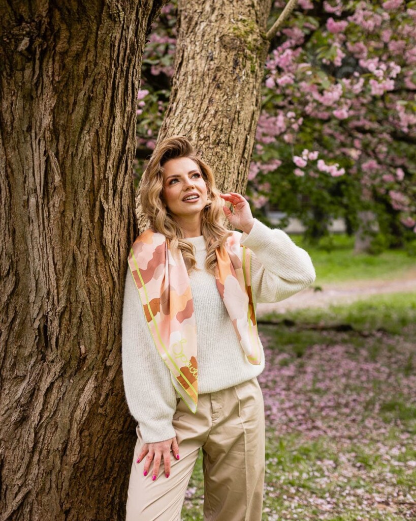 jedwabna apaszka kamuflaz spadiora