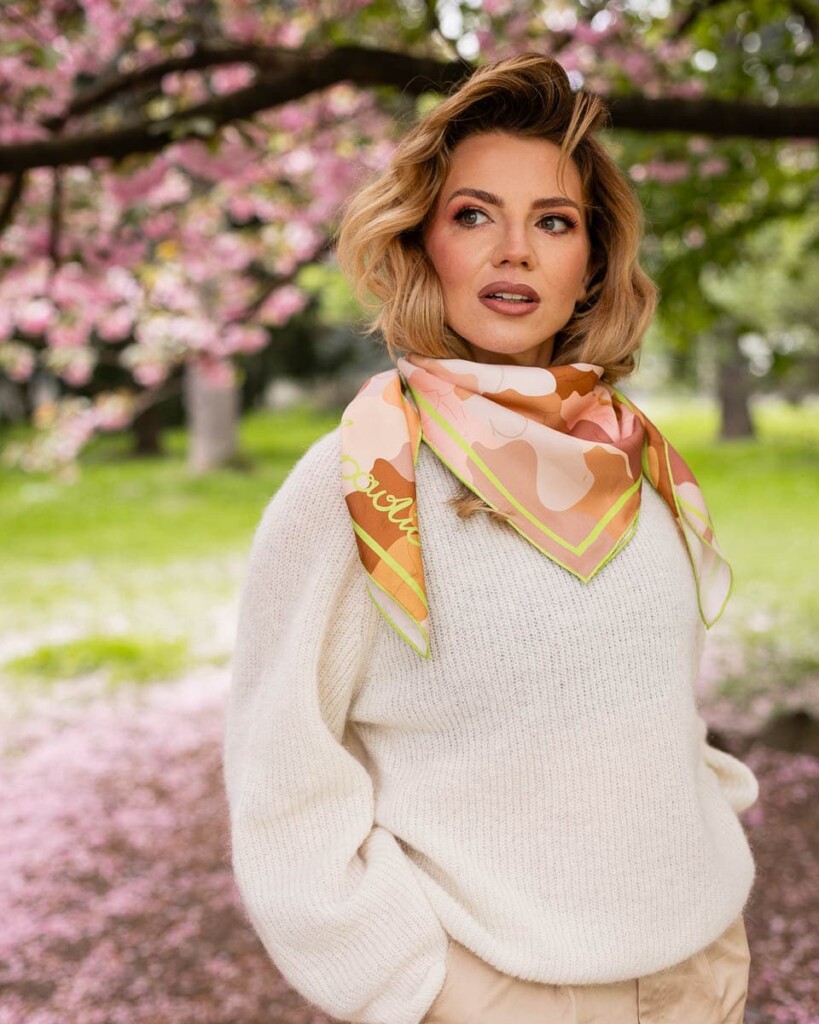 jedwabna apaszka kamuflaz spadiora 5