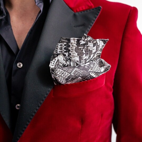 jedwabna poszewka męska "Mój Kraj" Spadiora