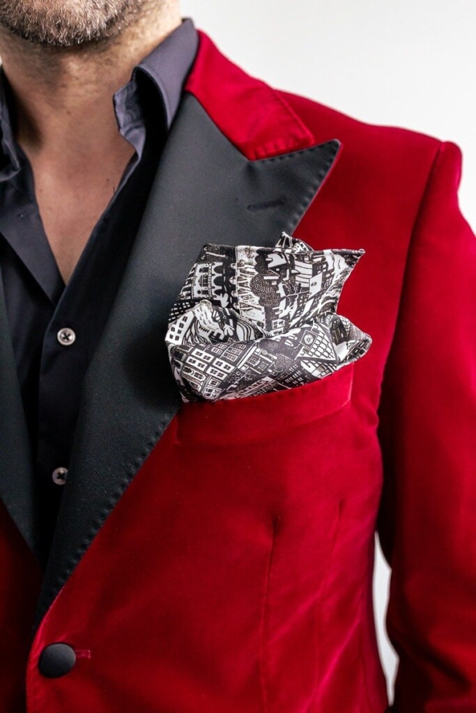 jedwabna poszewka męska "Mój Kraj" Spadiora