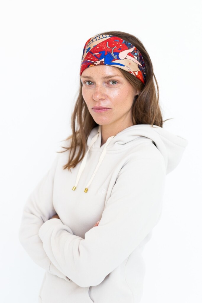 apaszka jedwabna Spadiora Cyrk 53x53