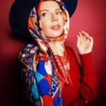 apaszka jedwabna spadiora Cyrk do kapelusza