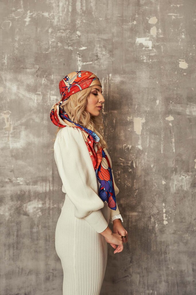 jedwabna apaszka cyrk Spadiora Marta