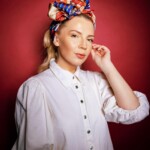 apaszka jedwabna Spadiora Cyrk kwiat