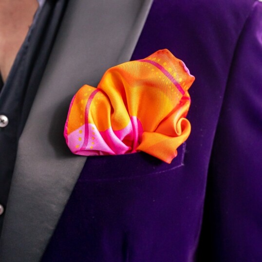 jedwabna poszetka męska "Nazywaj ją jak chcesz" Spadiora