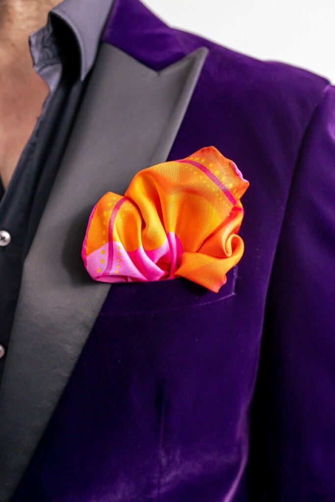 jedwabna poszetka męska "Nazywaj ją jak chcesz" Spadiora