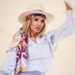 jedwabna apaszka Spadiora Dojrzałość kapelusz