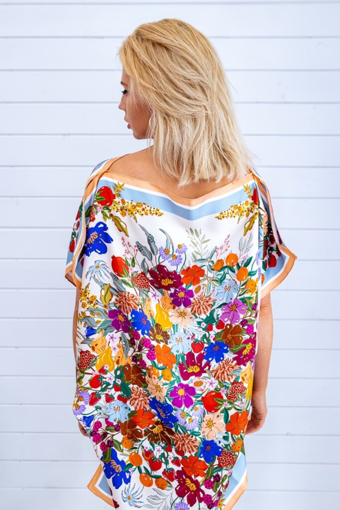 jedwabna tunika Spadiora dojrzałość apaszka