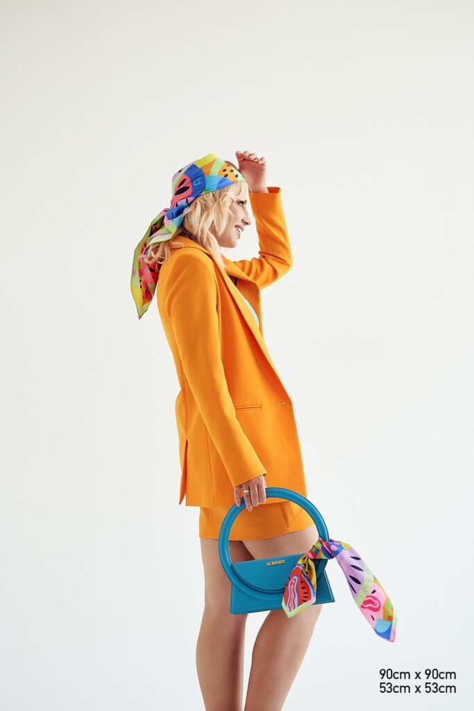 jedwabna apaszka Spadiora soczysta