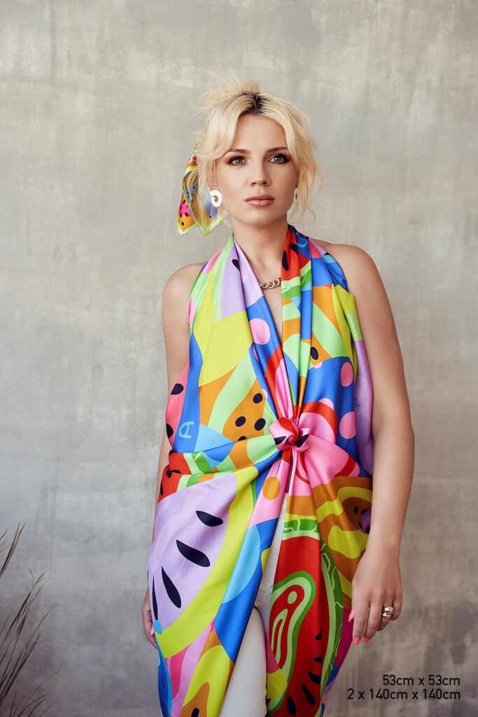 jedwabna soczysta apaszka Spadiora