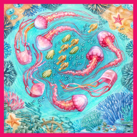 apaszka jedwabna ocean 2.0 Spadiora