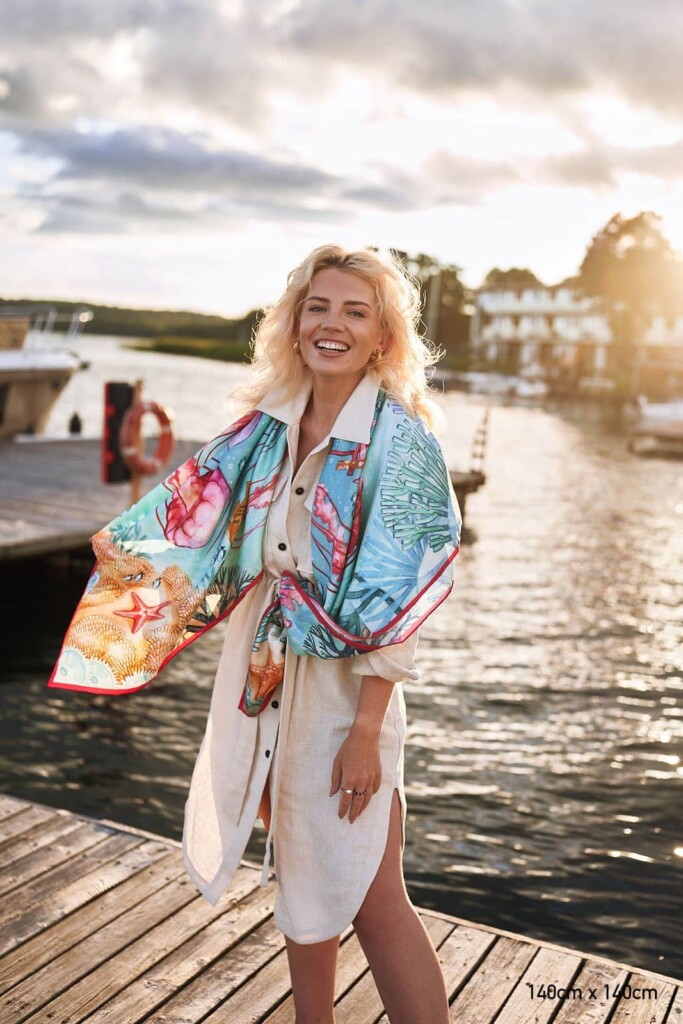 spadiora jedwabna apaszka ocean 2.0 marta