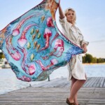 Marta jedwabna apaszka Ocean 2.0 Spadiora