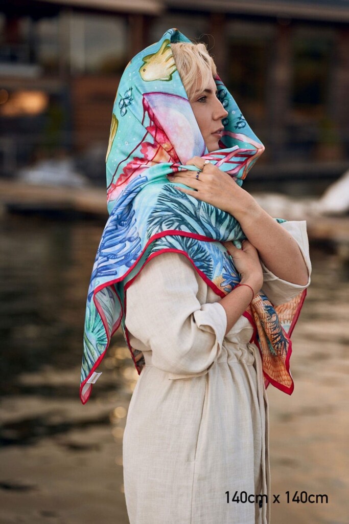 140x140 Spadiora jedwabna apaszka Ocean 2.0