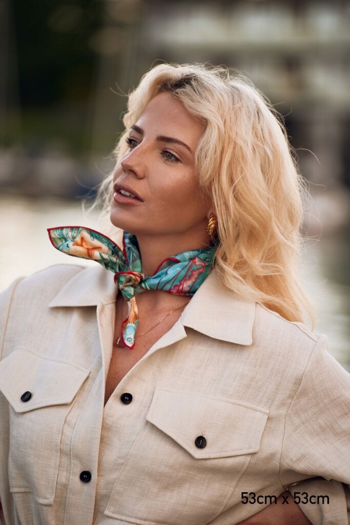 jedwabna apaszka Ocean 2.0 gawroszka Spadiora