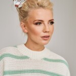 gawroszka jedwabna apaszka Spadiora karuzela pudrowy róż