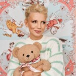 apaszka jedwabna karuzela Spadora pudrowy róż