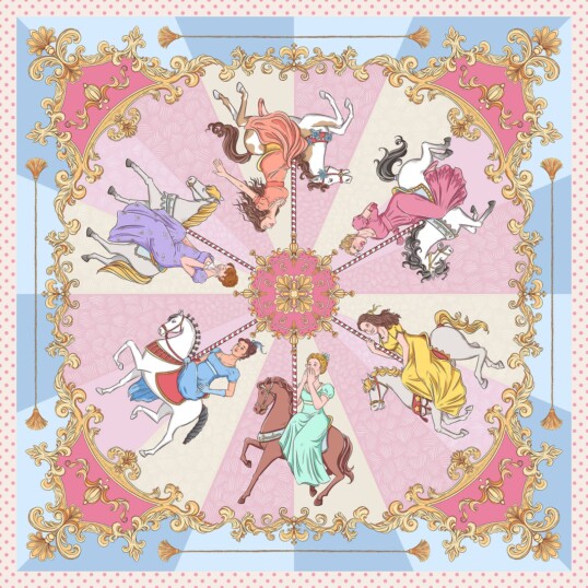 jedwabna apaszka królewski błękit Spadiora