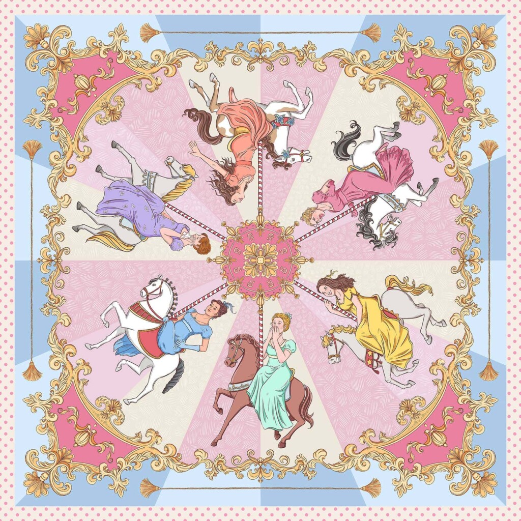 jedwabna apaszka królewski błękit Spadiora