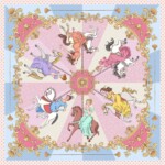 jedwabna apaszka królewski błękit Spadiora