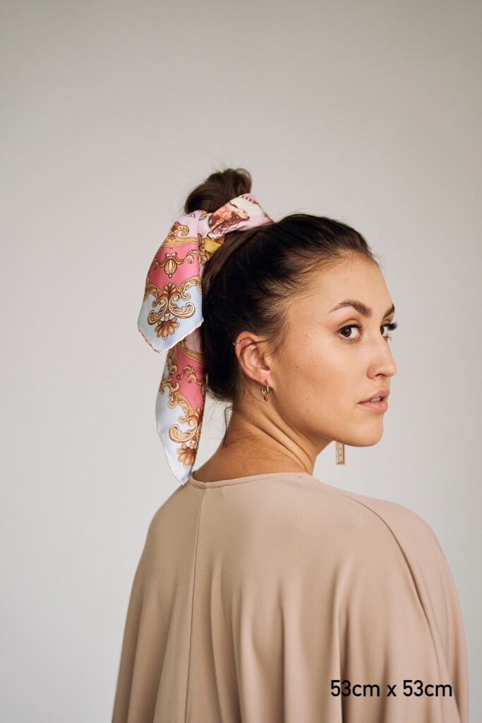 królewski błekit jedwana apaszka Spadiora