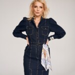 szarość platynowa jedwabna apaszka Spadiora