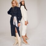 Spadiora jedwabna apaszka Karuzela platynowa szarość