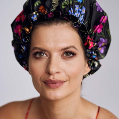 czepek do spania jedwabny rozłąka Spadiora