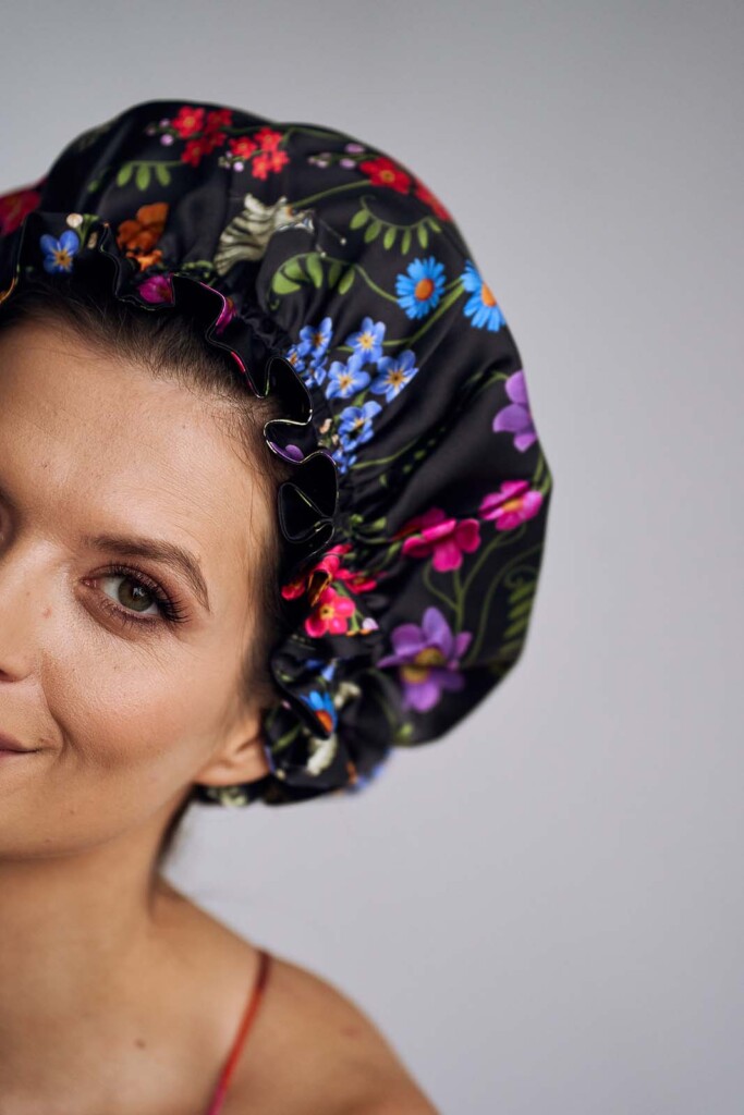 rozłąka czepek jedwabny Spadiora do spania