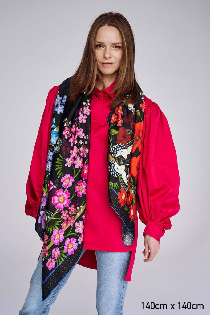 jedwabna apaszka Rozłąka Spadiora 90x90 Spadiora