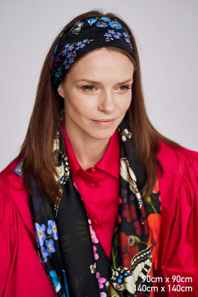 jedwabna apaszka rozłąka Marta 90x90