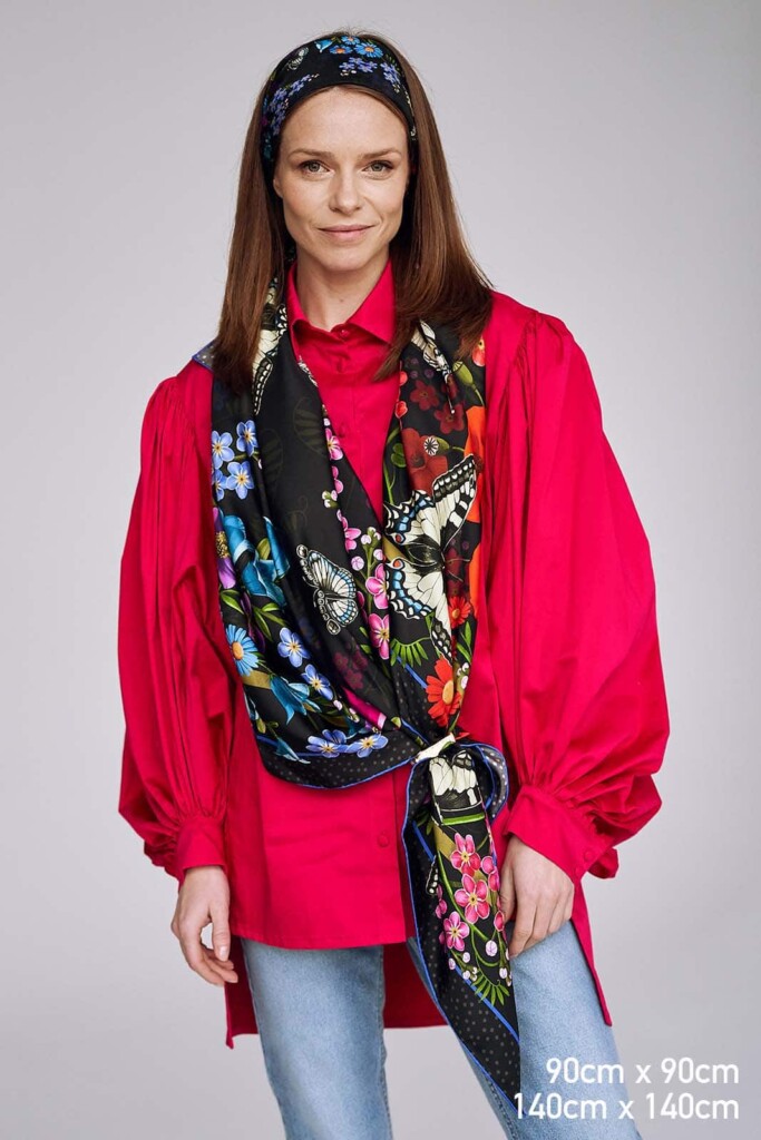 jedwabna apaszka Spadiora 140x140 rozłąka