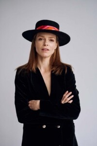 nulo czarny damski kapelusz z jedwab szarfa Spadiora