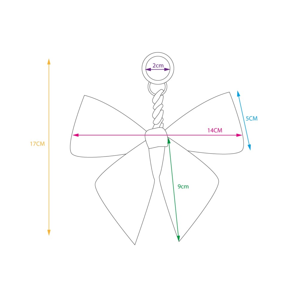wymiary jedwabny brelok Spadiora