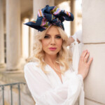 Spadiora Konik granat Mazurski apaszka jedwabna