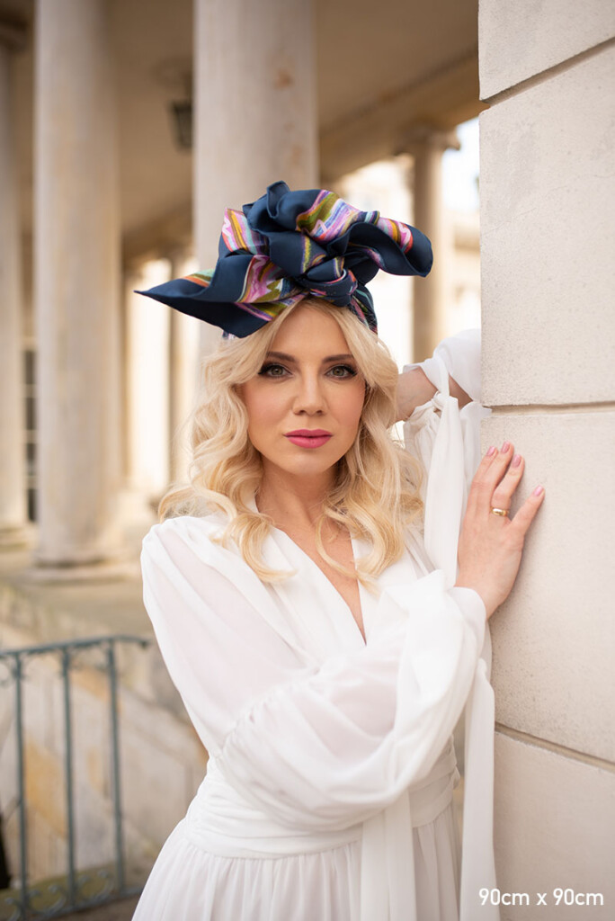 Spadiora Konik granat Mazurski apaszka jedwabna