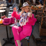 apaszka jedwabna Mazurski konik biała spadiora