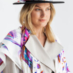 apaszka jedwabna dwustronna konik mazurski biel spadiora 1