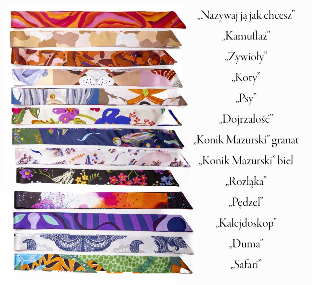 jedwabne szarfy do kapelusza spadiora