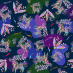 konik mazurski granat wzór