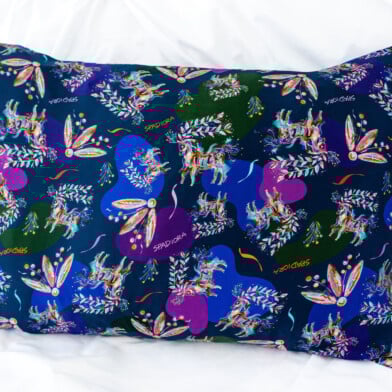 spadiora jedwabna poszewka konik mazurski granat