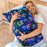 jedwabna poszewka konik mazurski granat spadiora