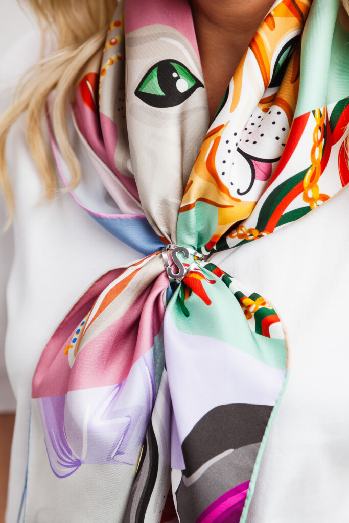 spadiora potrójny srebrny pierścień do apaszki