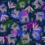 wzór konik mazurski granat spadiora