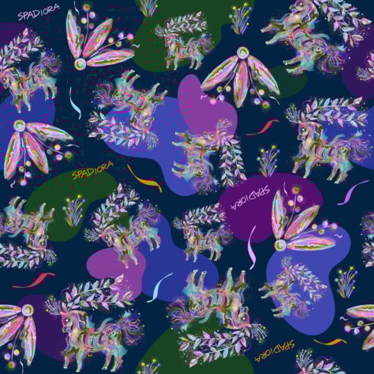 wzor konik mazurski granat spadiora