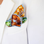 jedwabna poszetka wiosenka dwustronna spadiora