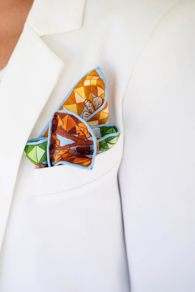 jedwabna poszetka wiosenka dwustronna spadiora