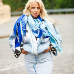 dwustronna apaszka gora lodowa jedwabna spadiora