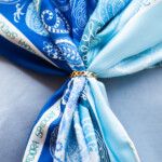 gora lodowa dwustronna spadiora apaszka jedwabna